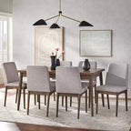 Brown Mid-Century Modern Rectangular Dining Table, Seats 6