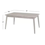 Brown Mid-Century Modern Rectangular Dining Table, Seats 6