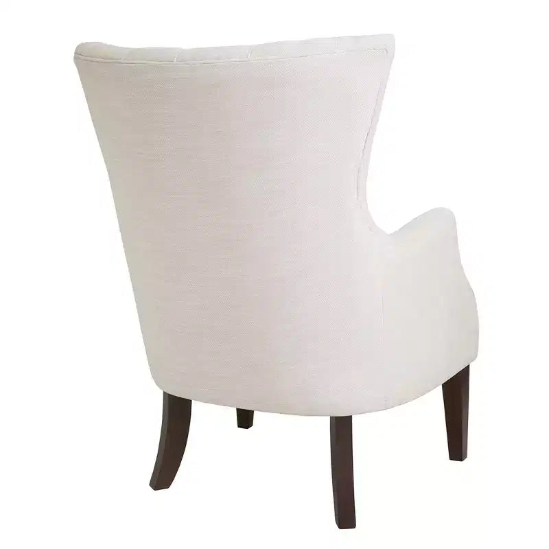 Natural Tufted Wing Chair, Armless, Seats 1