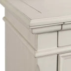 Off-White 9-Drawer Dresser with Mirror – Transitional Style, Single