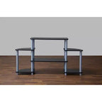 Black & Silver 3-Tier TV Stand for TVs up to 40"