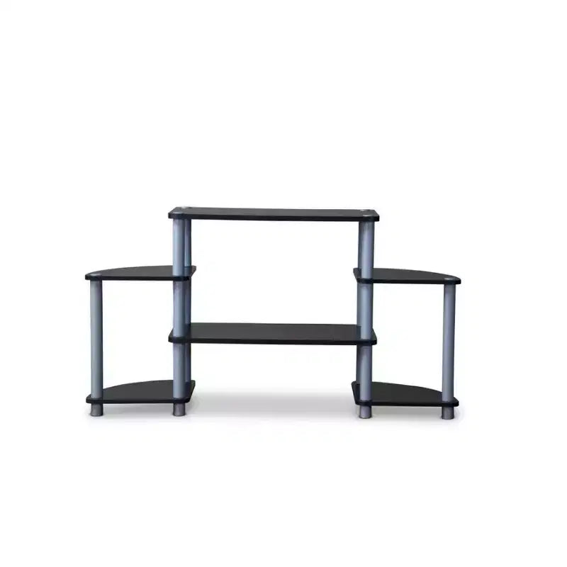 Black & Silver 3-Tier TV Stand for TVs up to 40"