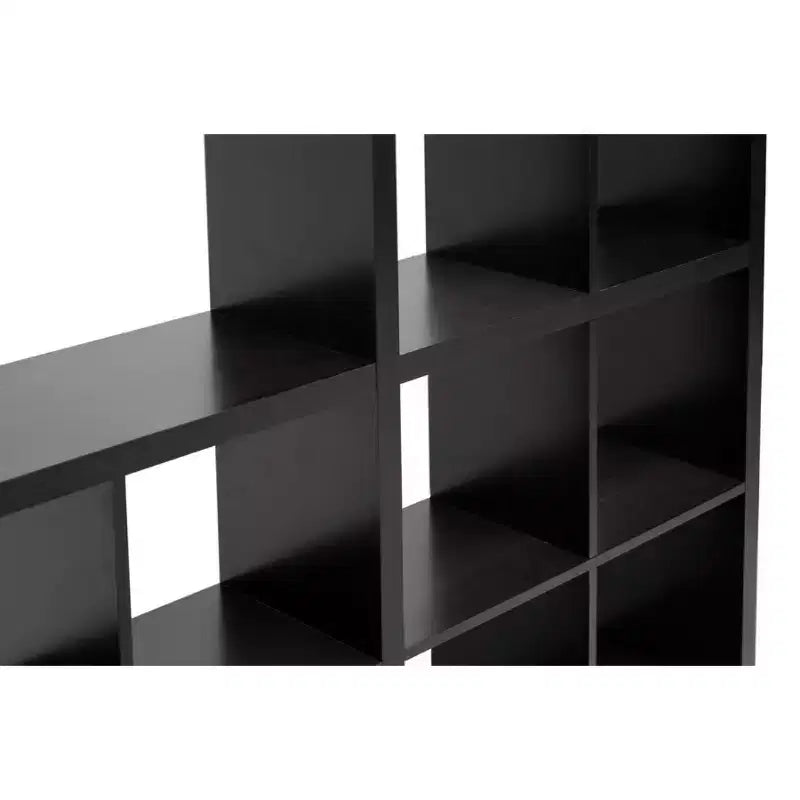 Dark Brown Modern 12-Cube Shelving Unit