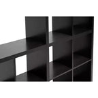 Dark Brown Modern 12-Cube Shelving Unit