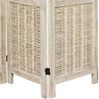 Burnt White Bamboo 3-Panel Room Divider
