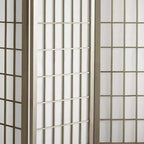 Gray Modern 3-Panel Room Divider, 6 ft. Tall
