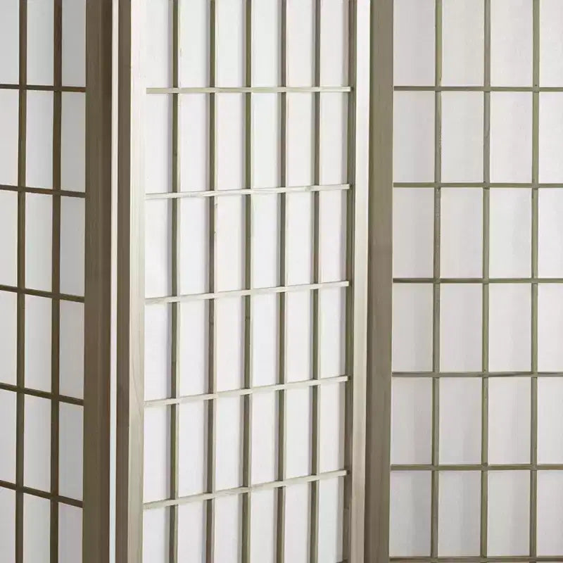 Gray Modern 3-Panel Room Divider, 6 ft. Tall