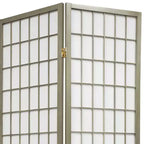 Gray Modern 3-Panel Room Divider, 6 ft. Tall