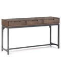 WyndenHall 54" Devlin Mid-Century Wide Console Table Walnut Brown