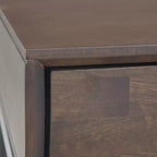 Walnut Brown & Gray 54" 3-Drawer Console Table for 1