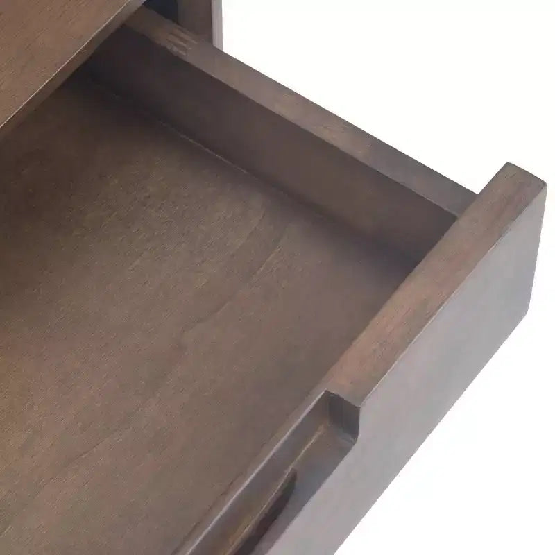 Walnut Brown & Gray 54" 3-Drawer Console Table for 1