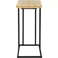 Harton Rustic Expandable C Side Table - Natural Wood - Serta: Over Sofa Design, Black Metal Legs