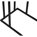 Brown & Black C-Shaped Side Table, Expandable, 1-Person Use