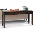 Brown 3-Drawer Console Table, 1-Person Assembly