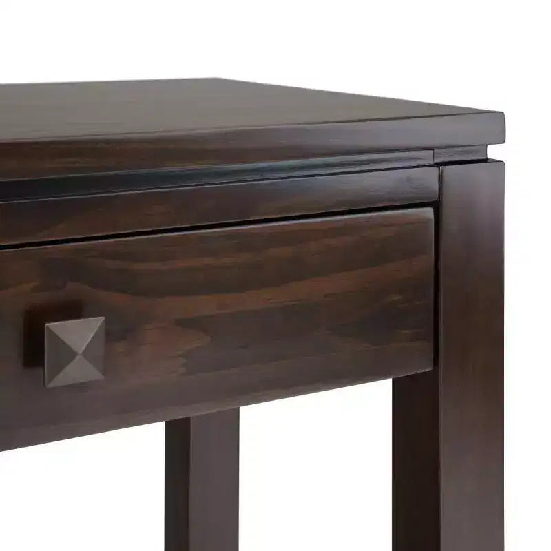 Brown 3-Drawer Console Table, 1-Person Assembly