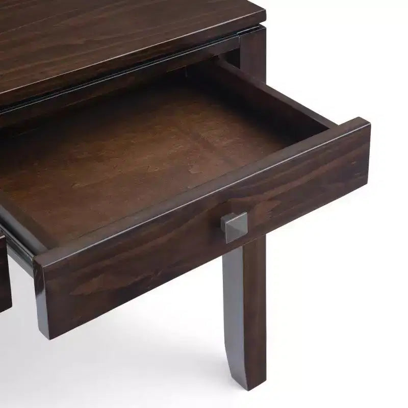 Brown 3-Drawer Console Table, 1-Person Assembly