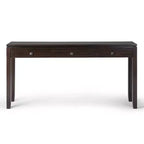 Brown 3-Drawer Console Table, 1-Person Assembly