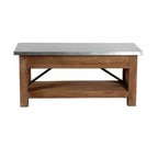 Silver & Light Amber Storage Bench, 2-Seat