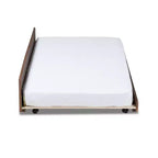 Ash Walnut Twin Trundle Bed – 1-Person, Platform Style, No Box Spring Needed