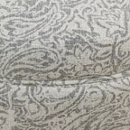 Bold Paisley Round Storage Ottoman, Upholstered, Seats 1