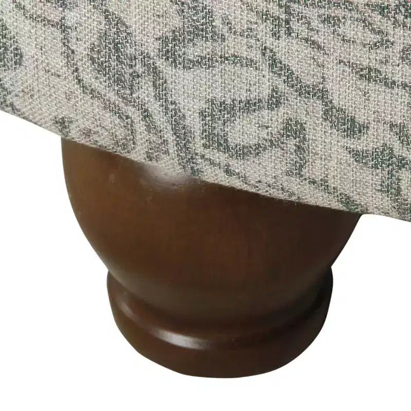 Bold Paisley Round Storage Ottoman, Upholstered, Seats 1