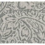 Bold Paisley Round Storage Ottoman, Upholstered, Seats 1