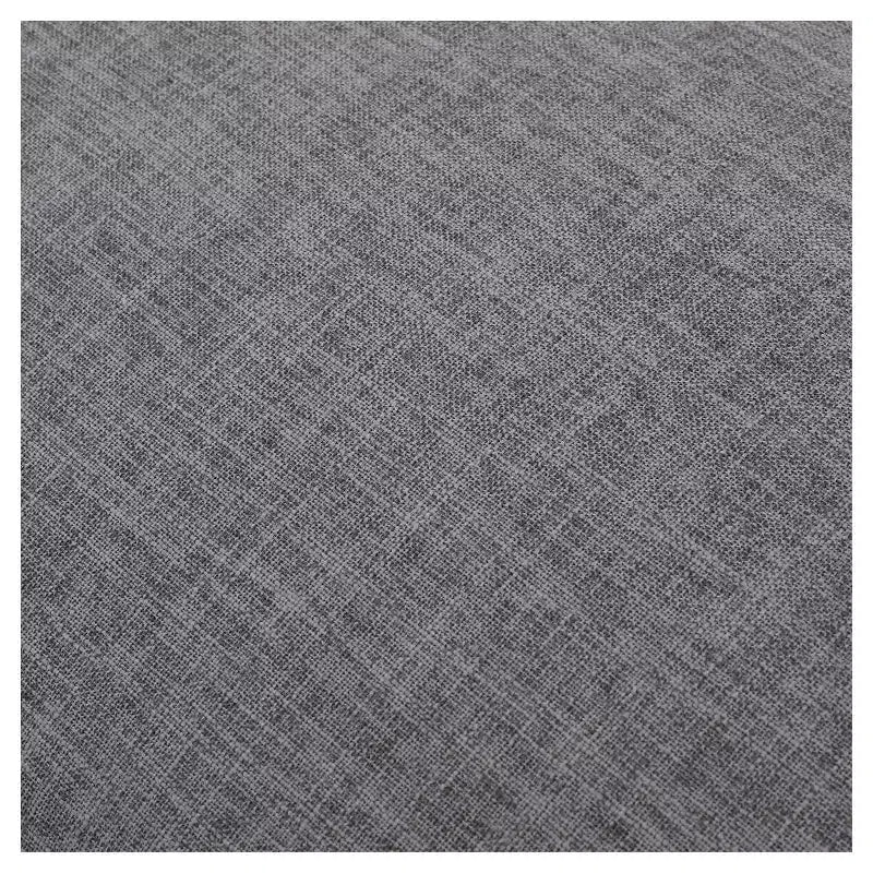 Light Gray / Beige Upholstered Rectangle Ottoman, Seats 1