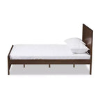 Brown Mission Style Platform Bed, Full Size, 1-Person