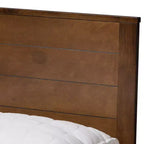Brown Mission Style Platform Bed, Full Size, 1-Person