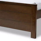Brown Mission Style Platform Bed, Full Size, 1-Person
