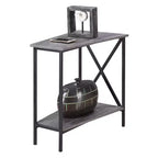Gray & Black Wedge-Shape End Table