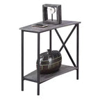 Gray & Black Wedge-Shape End Table