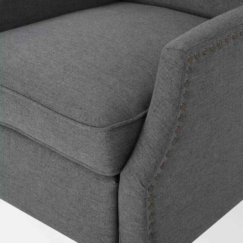 Wingback Push-Back Recliner, Wheat, Single Seat