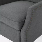 Wingback Push-Back Recliner, Wheat, Single Seat