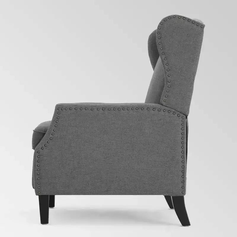 Wingback Push-Back Recliner, Wheat, Single Seat