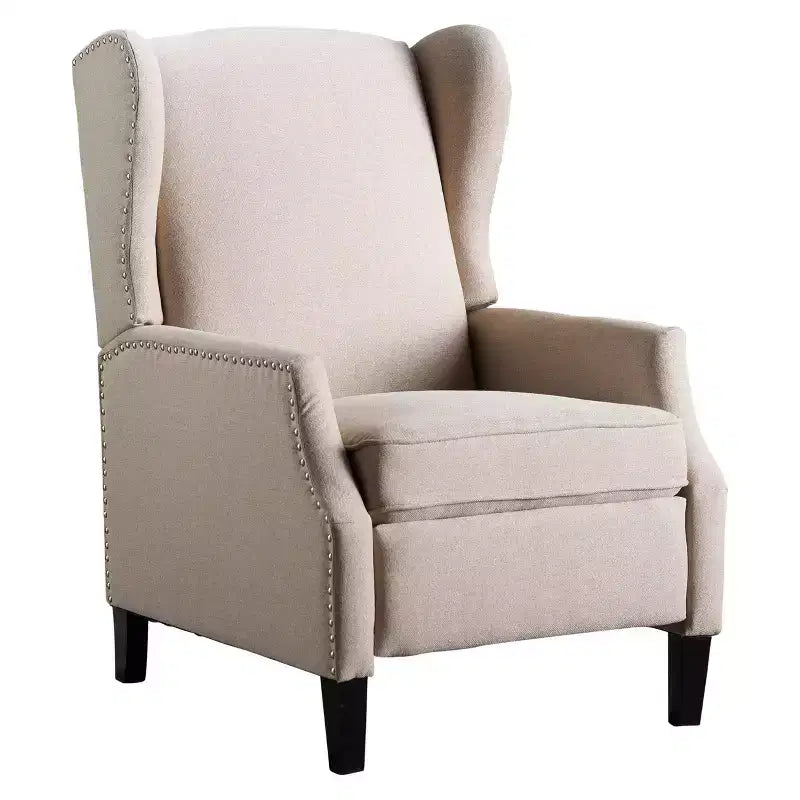 Wingback Push-Back Recliner, Wheat, Single Seat