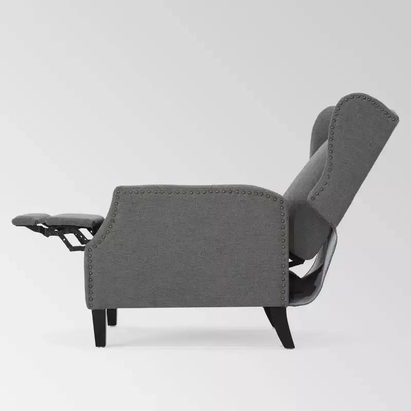 Wingback Push-Back Recliner, Wheat, Single Seat