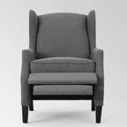 Wingback Push-Back Recliner, Wheat, Single Seat
