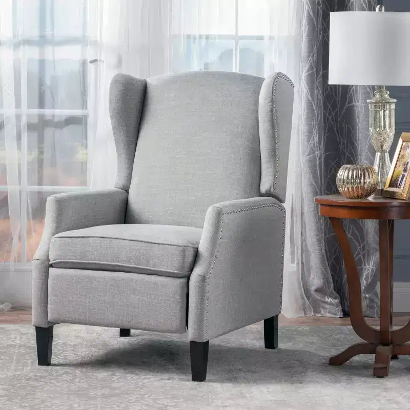 Wingback Push-Back Recliner, Wheat, Single Seat