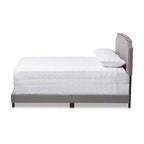 Light Gray Upholstered Panel Bed, 1-Person