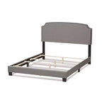 Light Gray Upholstered Panel Bed, 1-Person