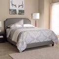 Light Gray Upholstered Panel Bed, 1-Person