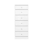 White / Black / Drifted Gray 6-Drawer Tall Chest, Single