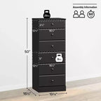 White / Black / Drifted Gray 6-Drawer Tall Chest, Single