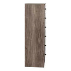 White / Black / Drifted Gray 6-Drawer Tall Chest, Single