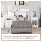 White / Black / Drifted Gray 6-Drawer Tall Chest, Single