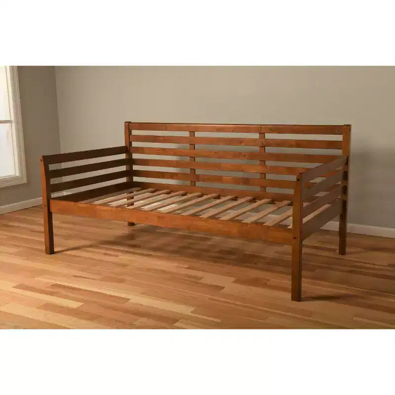 Hardwood Slat Daybed Frame, Converts to Twin Bed, Seats 3