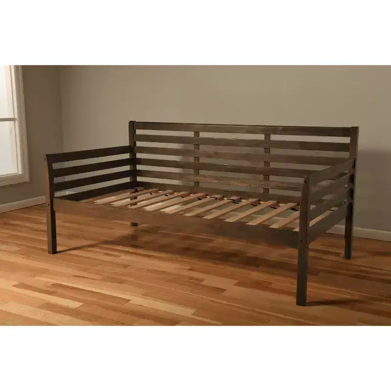 Hardwood Slat Daybed Frame, Converts to Twin Bed, Seats 3