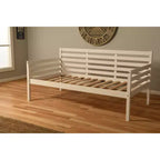 Hardwood Slat Daybed Frame, Converts to Twin Bed, Seats 3