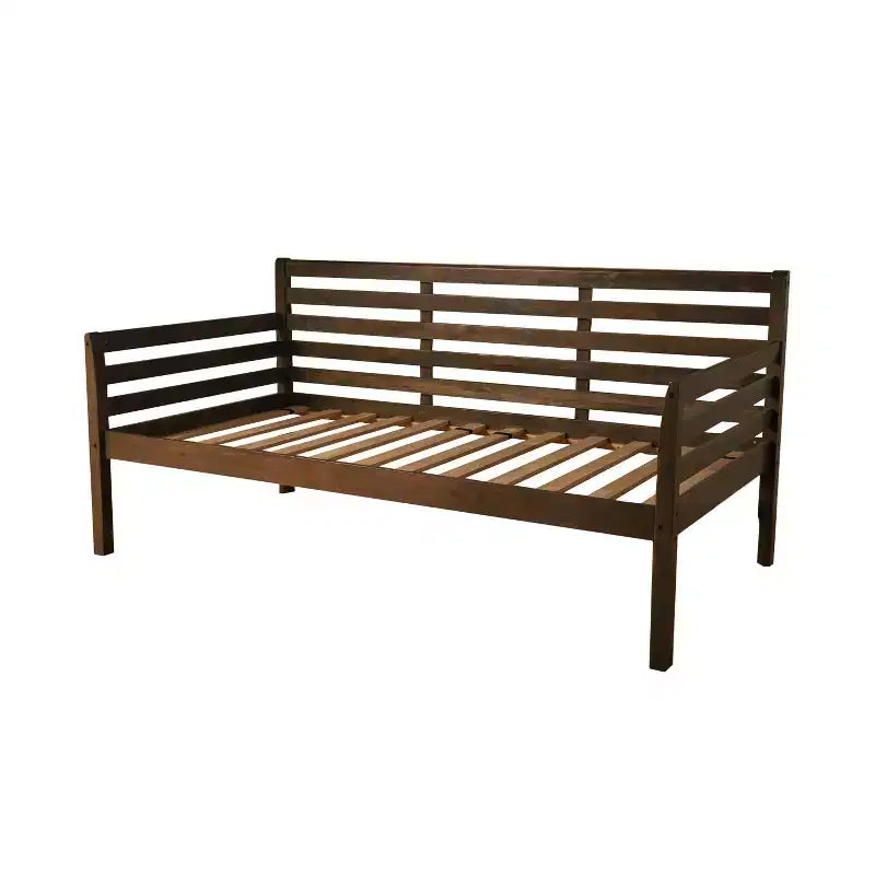 Hardwood Slat Daybed Frame, Converts to Twin Bed, Seats 3